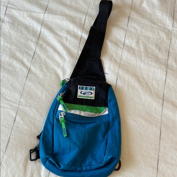 Puma Blue and Black Belt Bag with Green Accents - Picture 1 of 3